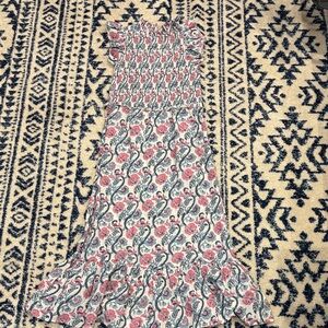 Anna Cate Block Print Boho Ruffle
Maxi Dress Women's Size XS
